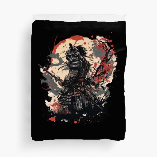 Samurai Warrior with Katana Duvet Covers