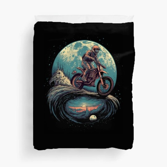 Dirt Bike Moon Motocross Motorcycle Riding Biker Duvet Covers