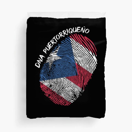 Puerto Rico Flag Fingerprint For Boricua Usa Fans Duvet Covers