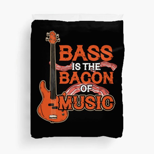 Bass Guitar Bacon Music Duvet Covers