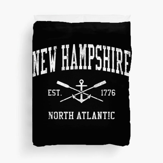 New Hampshire Crossed Oars Boat Anchor Sports Duvet Covers