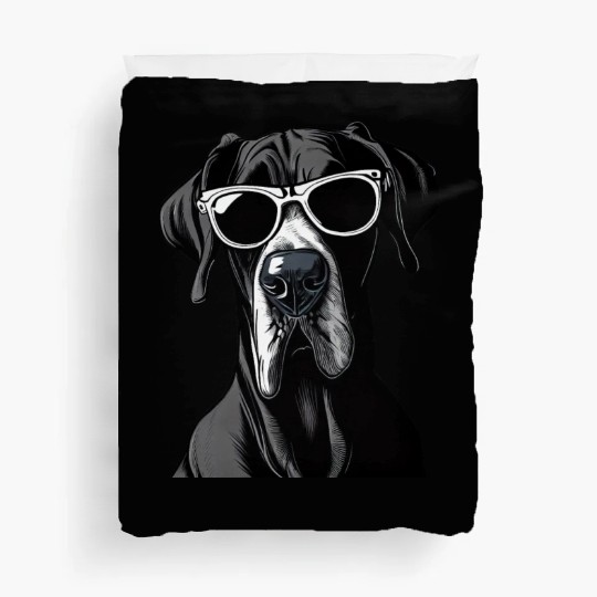 GREAT DANE WEARING SUNGLASSES PETS Duvet Covers