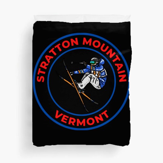 Retro Skiing Stratton Mountain Vermont Souvenir Duvet Covers