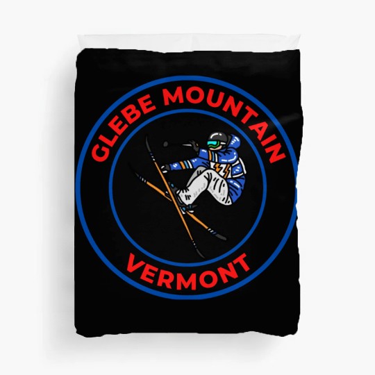 Retro Cool Skiing Glebe Mountain Vermont Souvenir Duvet Covers