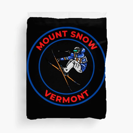 Retro Cool Skiing Mount Snow Vermont Souvenir Duvet Covers