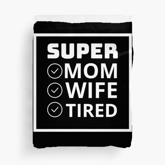 vintage international women's day mom,wife,tired Duvet Covers