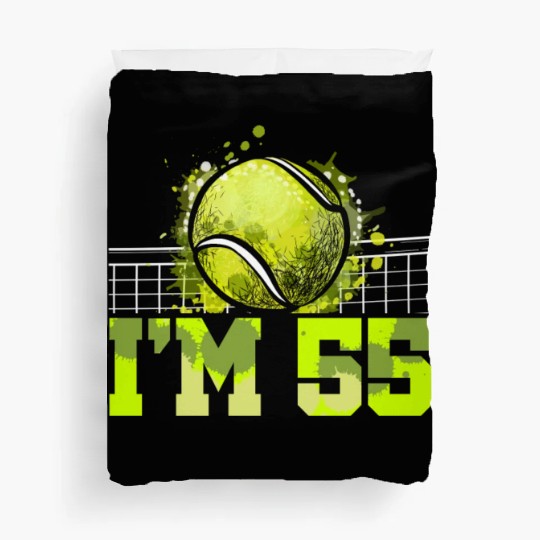 I'm 55 Racket Sports Tennis Player Adult 55th Duvet Covers