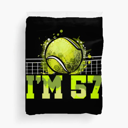 I'm 57 Racket Sports Tennis Player Adult 57th Duvet Covers
