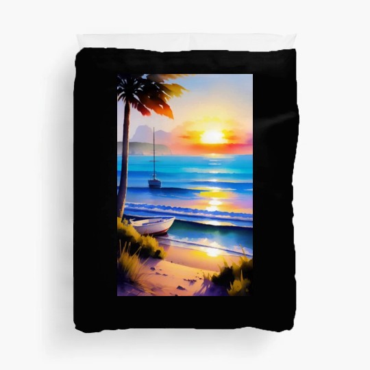 A sunrise with a seaside view-2 Duvet Covers