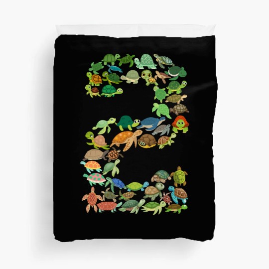 2nd birthday sea turtle tortoise theme 2 year old Duvet Covers