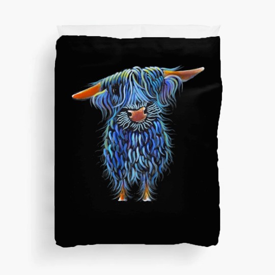 Scottish Highland Cow Hairy Cow Cattle Farmer Cow Duvet Covers