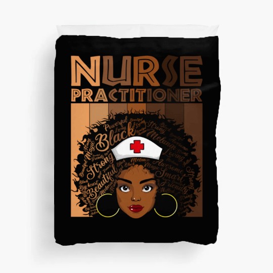 Nursing Practitioner Nurse For American African Duvet Covers