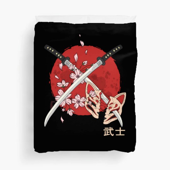 Ancient Japanese Cherry Blossom Samurai Katana Swo Duvet Covers