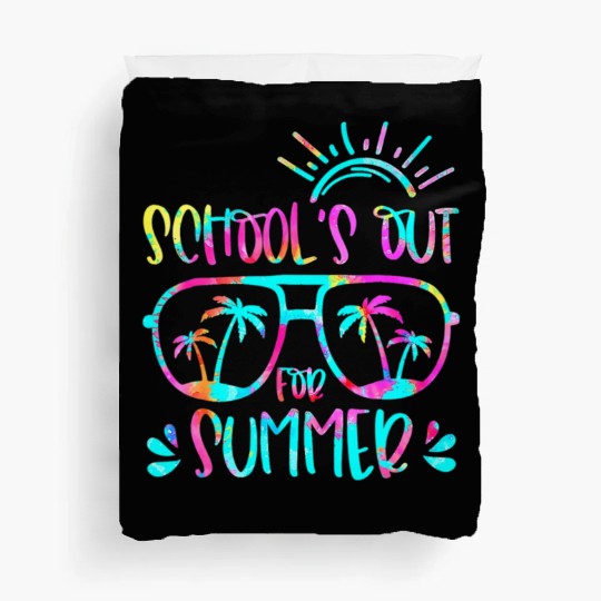 Last Day Of School Schools Out For Summer Teacher Duvet Covers