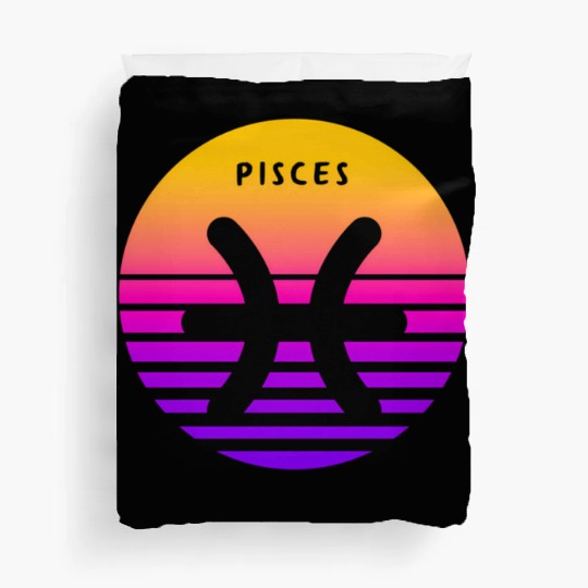 Pisces Zodiac Sign Sunset Pisces Duvet Covers