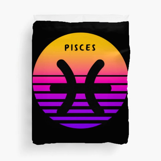 Pisces Zodiac Sign Sunset Pisces Duvet Covers