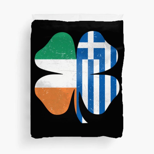 Greek Irish Shamrock Greece Ireland St Patrick'S D Duvet Covers