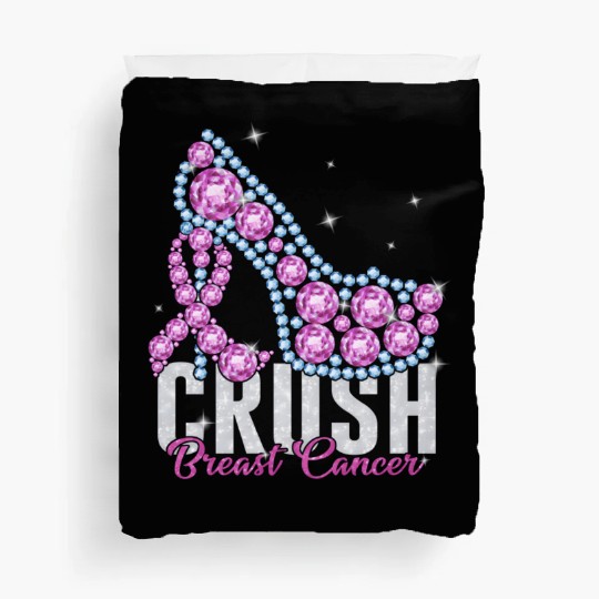Crush Breast Cancer Bling Ribbon Duvet Covers