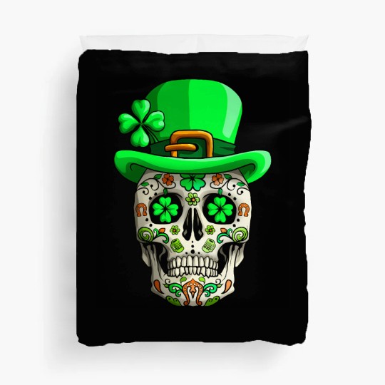 Sugar Skull Saint PatricDay Of Dead Duvet Covers