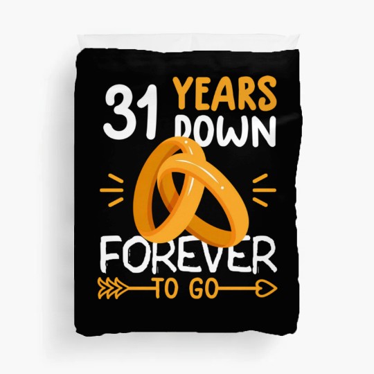 31St Wedding Anniversary 31 Years Duvet Covers