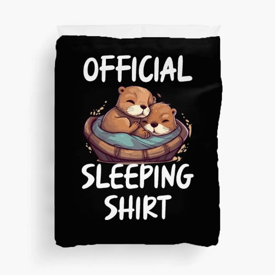 Official sleeping pajama Duvet Covers sea otter