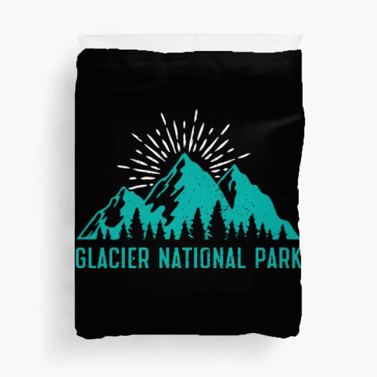 Glacier National Park Mountaineers Mountain lover Duvet Covers