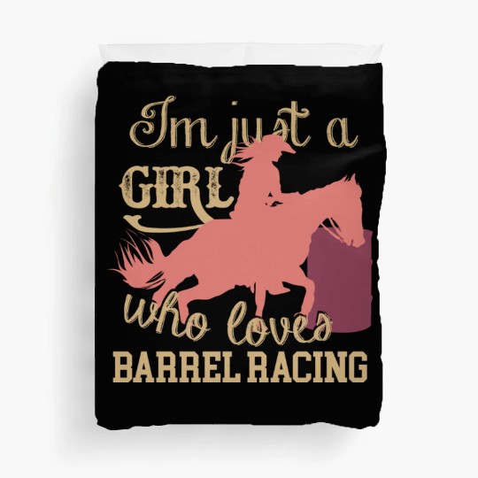 Cowgirl Who Loves Barrel Racing Duvet Covers