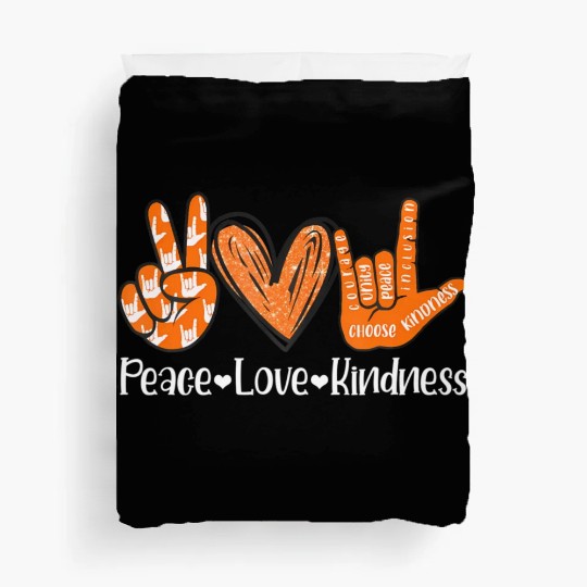 Peace Love Kindness I Love You Sign Language Anti Duvet Covers