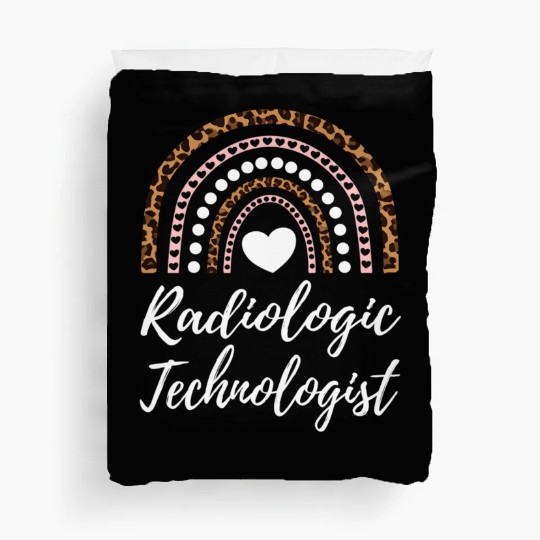 Radiology Technologist Leopard Rainbow Roentgen Xr Duvet Covers