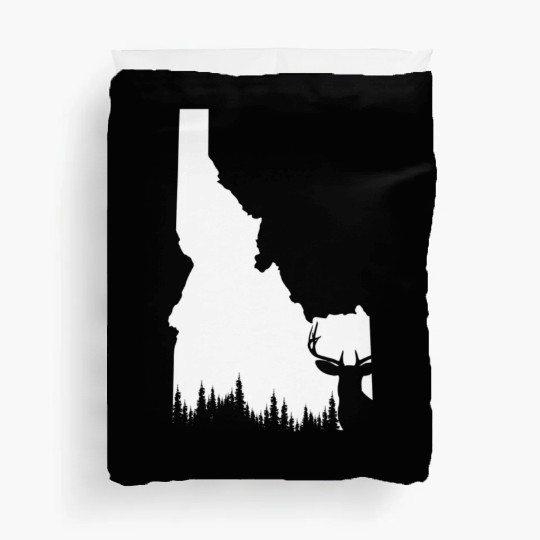 Hunter Elk Deer State Idaho Hunting Duvet Covers