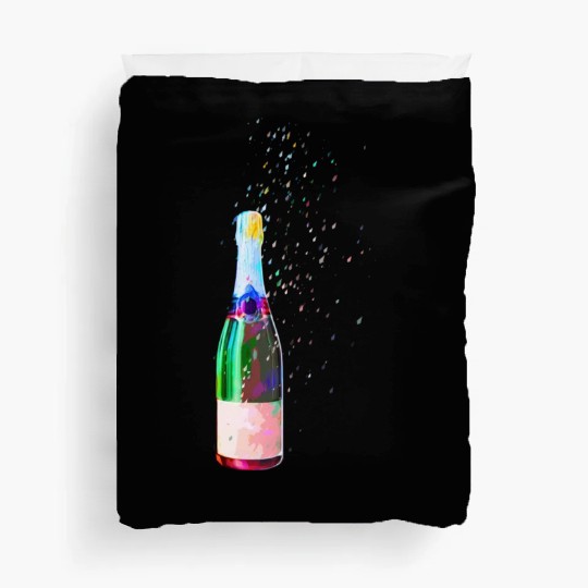 Champagne Bottle Sparks Duvet Covers