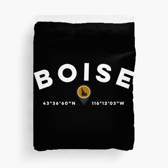 Boise Idaho Id Map Duvet Covers