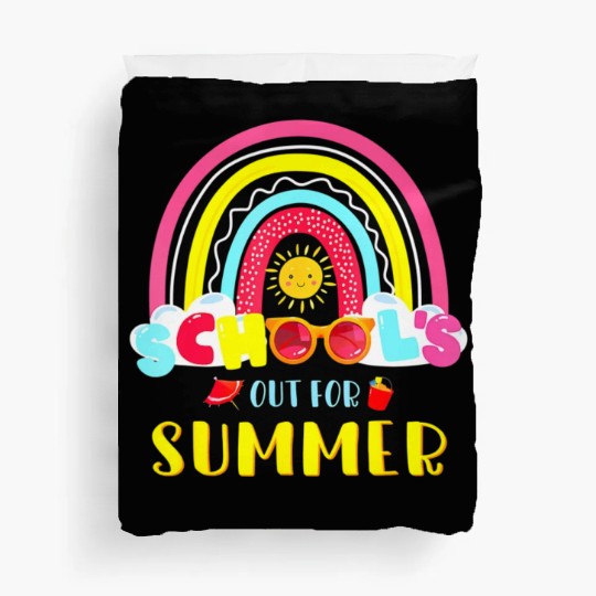Last Day Of School Schools Out For Summer Teacher Duvet Covers