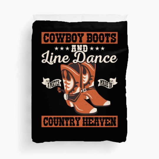 Cowboy Boots And Line Dance Country Music Western Duvet Covers