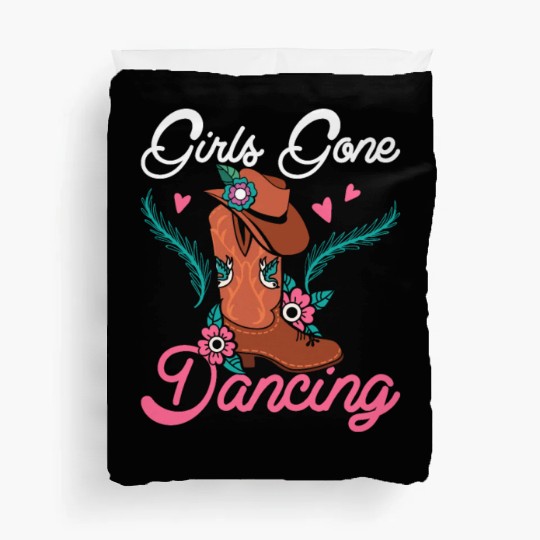 Girls Gone Dancing Line Dance Woman Duvet Covers