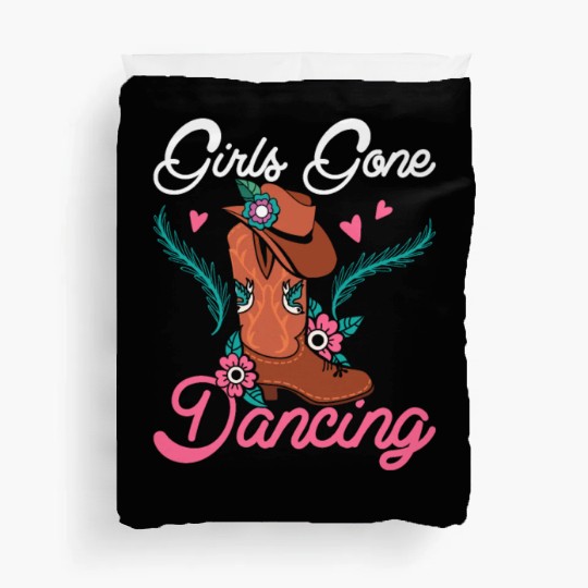 Girls Gone Dancing Line Dance Woman Duvet Covers