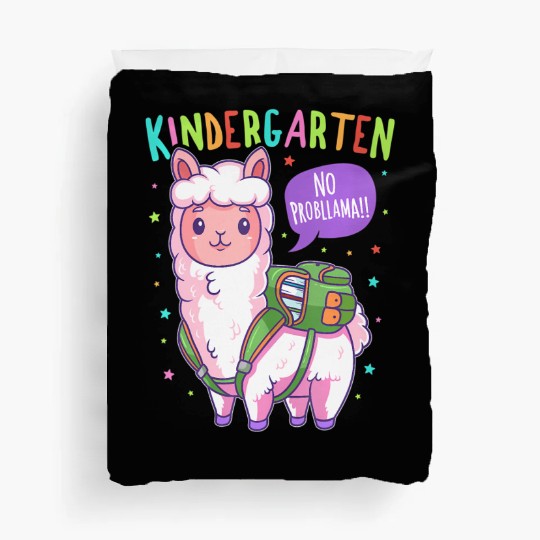 Llama Kindergarten No Probllama Back To School Duvet Covers