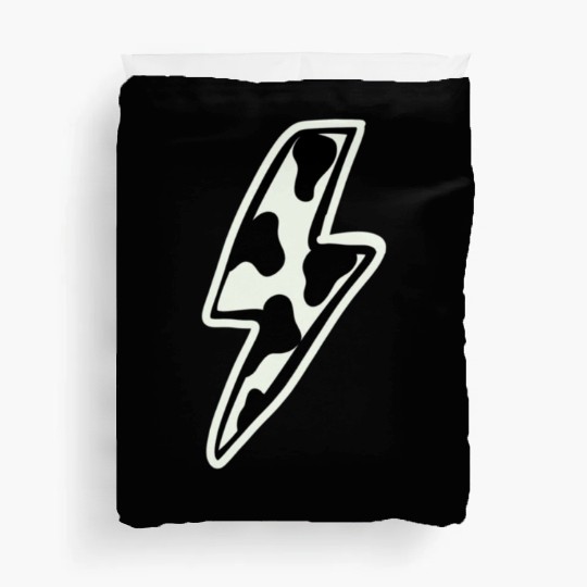 Cow print lightning bolt Duvet Covers