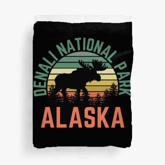 Denali National Park Alaska Moose Hiking Nature Duvet Covers