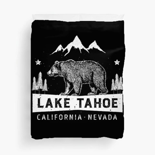 Lake Tahoe California Nevada Bear Duvet Covers