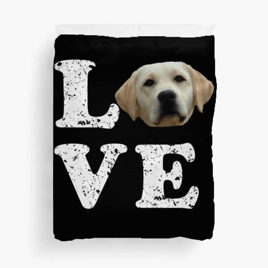 I Love My Yellow Lab Labrador Retriever Dog Duvet Covers