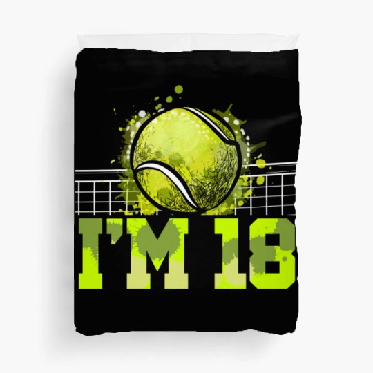 I'm 18 Racket Sports Tennis Player Teen 18th Duvet Covers