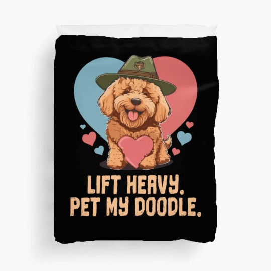 Lift Heavy Pet My Doodle Goldendoodle Dog Dad Duvet Covers