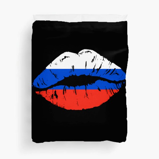 Russian Flag Lips For Russians Russia Duvet Covers