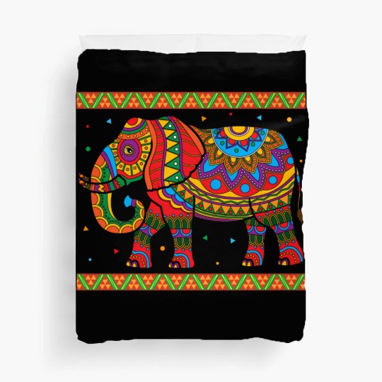 Indian Elephant Colorful Animal Africa Zookeeper S Duvet Covers