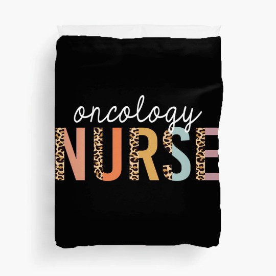 Oncology Nurse Leopard Print Nursing School Duvet Covers