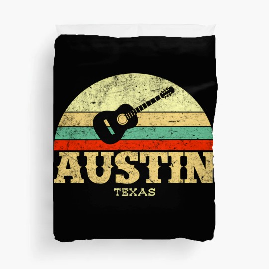 Austin Texas Guitar Lone Star State Duvet Covers