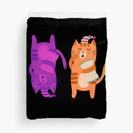 Cats Nap Napping Kitties Hugging Pillows Duvet Covers