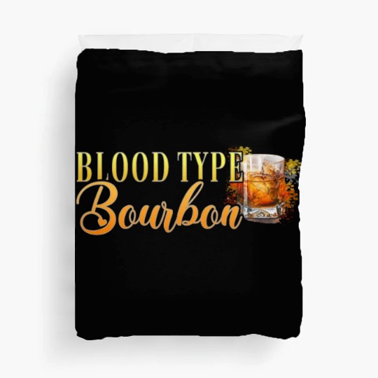 Blood Type Bourbon Cocktail Bartender Duvet Covers