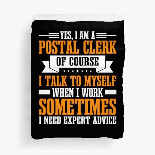 Funny Postal Clerk Costume Duvet Covers